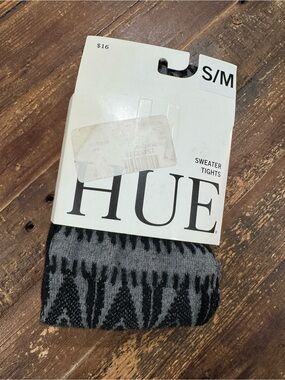 NEW! HUE Texture Stripe Sweater Tights - S/M